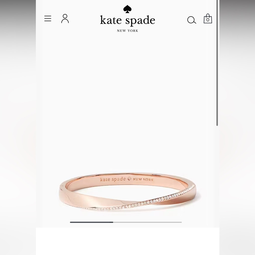 Kate Spade Do The Twist Pave Hinged Bracelet - Picture 1 of 10